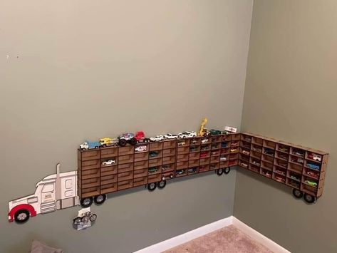 Matchbox Cars Display, Hot Wheels Storage, Hot Wheels Room, Toddler Boy Room Decor, Moving Cross Country, Old Sewing Machines, Toddler Room, Boy's Room, Boy Room