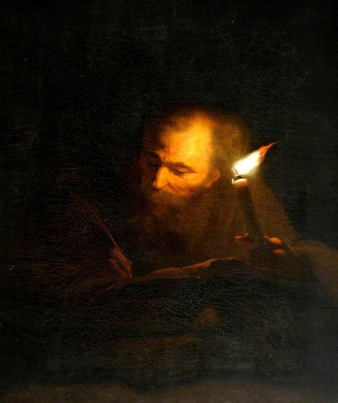 An Old Man Writing a Book by Candlelight, Godfried Schalcken. Dutch Baroque Era Painter (1643 - 1706) Man Writing, Old Man, Writing A Book, A Book, A Man, Writing, Art