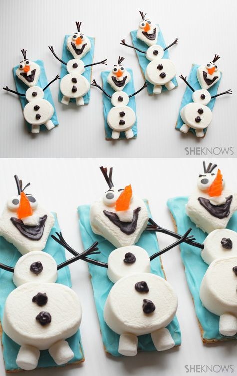 Olaf marshmallow snacks! Snowman Snacks, Olaf Marshmallow, Frozen Bday Party, Disney Frozen Party, Disney Frozen Birthday, Frozen Theme, Frozen Inspired, Frozen Birthday Party, The Snowman