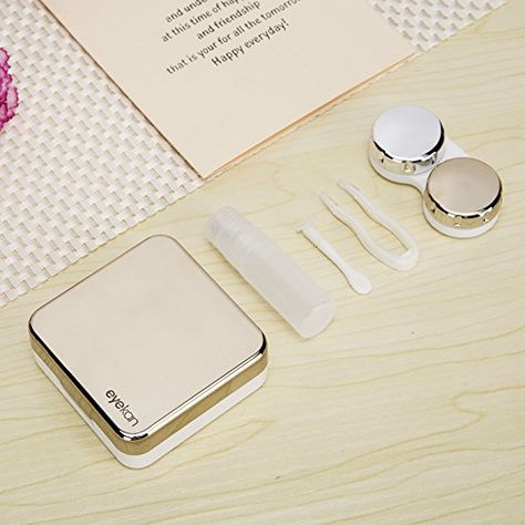 Contact Case, Cosmetic Contact Lenses, Eye Contacts, Portable Mirror, Contact Lens Case, Contact Lens Cases, Pink Perfume, Mirror Gold, Makeup Eye Looks