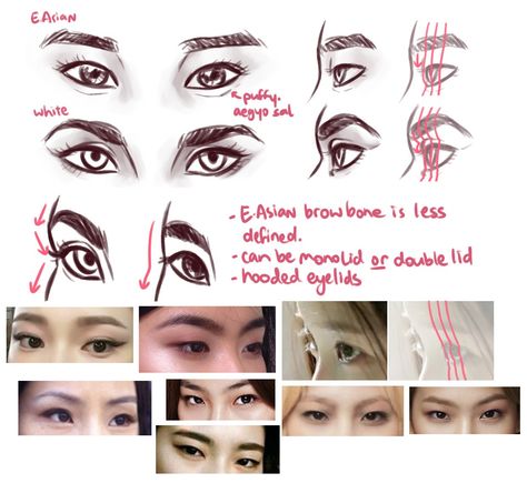 How to draw monolid eye Drawing Advice, Sketchbook Prompts, Eye Reference, Monolid Eyes, Manga Tutorial, Virgo Quotes, Drawing Tutorial Face, Anatomy Tutorial, Diy Artwork