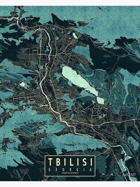 "Tbilisi City Map of Georgia - Summer" Poster for Sale by deMAP | Redbubble Map Of Georgia, Georgia Summer, Tbilisi City, Georgia Map, Summer City, Summer Poster, Seasons Art, Map Wall Art, City Maps