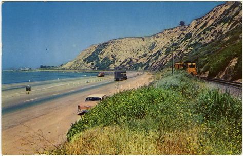 Cars On Highway, Ventura Highway, Ventura Homes, Ventura Beach, Highway 101, Ventura County, Red Car, California Homes, Train Tracks