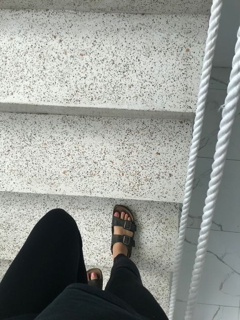 Birkenstock shoes on marble stairs Birkenstock Flip Flops, Digital Nomad, Birkenstock, Flip Flops, Bali, Quick Saves