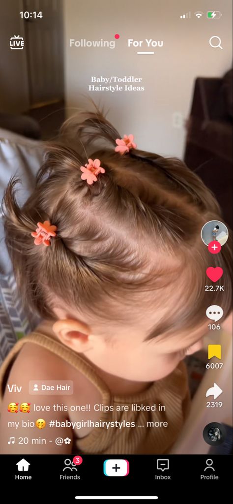 9 Month Old Hairstyles Baby Girl, Short Baby Girl Hairstyles, Short Hair Baby Hairstyles, Easy Baby Girl Hairstyles, Toddler Girl Short Hairstyles, One Year Old Hairstyles Girl, Toddler Hair Styles Girl, Toddler Girl Hairstyles For Short Hair, Baby Hair Ideas