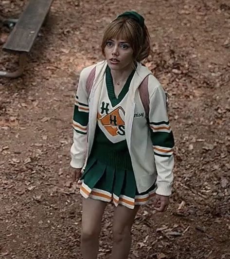 Chrissy Stranger Things Costume, Chrissy Stranger Things, Chrissy Cunningham, Cheer Costumes, Creepy Halloween Costumes, Baby Voice, Stranger Things Costume, Stranger And Stranger, Stranger Things Art