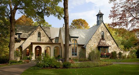 French Country | Charles Vincent George | Archinect European Cottage Exterior, Cove House, European Cottage, Storybook Cottage, Cottage Exterior, Tudor House, House Exteriors, Transitional House, Exterior Stone