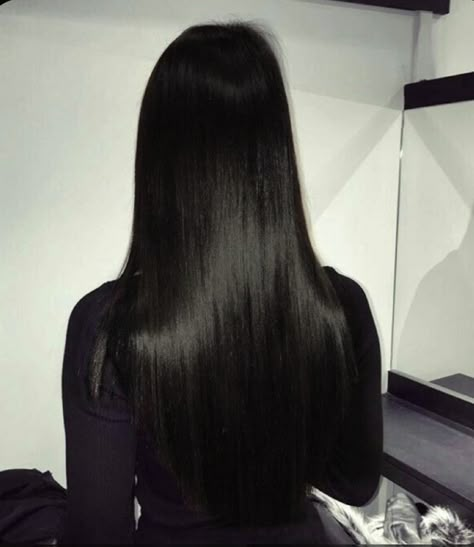 Silky Black Hair, Long Straight Black Hair, Shiny Black Hair, Dark Black Hair, Black Hair Aesthetic, Straight Black Hair, Black Hair Dye, Jet Black Hair, Long Dark Hair