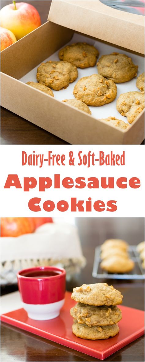 Dairy-Free Applesauce Cookies Recipe - A Spiced, Soft-Baked Family Classic Applesauce Cookies Recipes, Mother To Son, Applesauce Cookies, Lactose Free Diet, Dairy Free Dessert, Spicy Sauce, Lactose Free, Vegan Baking, Free Desserts