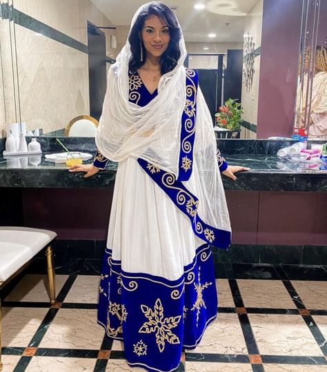 Sabrina! #eritrean #beauty #zuria Eritrean Zuria Dresses, Eritrean Chiffon, Zuria Habesha Dress, Ethiopian Kemis, Eritrean Women, Habesha Culture, Eritrean Clothing, Ethiopian Dresses, Eritrean Dress