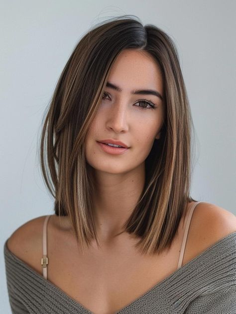 Chic Long Bob Hairstyles to Try Now Hair To Collarbone Length, Textured Lob Haircut Mid Length Straight, Long Bob Hairstyles For Fine Hair 2024, Long Bob Dark Hair, Long Bob Hairstyles For Fine Hair, Different Types Of Bobs, Tuns Bob Lung, Brown Long Bob, Medium Fine Hair