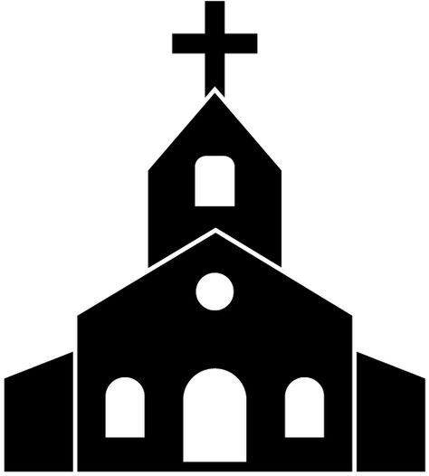 Church Silhouette, Church Clipart, Church Drawing, Postcard Project, Black And White Png, Church Icon, Church Logo, White Png, Silhouette Template