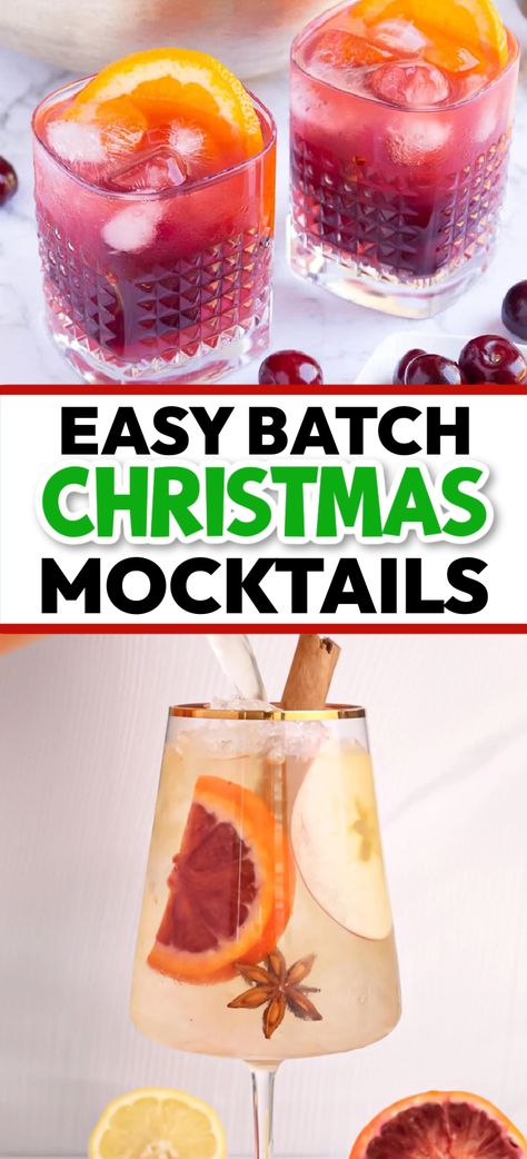 It's usually around this time of the year that requests start flowing in for batch mocktails for the holidays - specifically, you want easy Thanksgiving and Christmas pitcher or punch bowl mocktails for a crowd. Christmas Mocktail Punch Bowl, Big Batch Christmas Mocktails, Easy Mocktail Recipes Pitcher, Mock Tails For A Crowd, Christmas Punch Mocktail, Holiday Mocktail Punch, Christmas Mocktail Recipe Pitcher, Easy Holiday Mocktail, Big Batch Mocktail Recipe