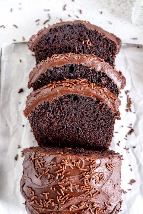 Chocolate Loaf Cake - Cloudy Kitchen Soft Moist Chocolate Cake, Chocolate Loaf Cake Recipe, Chocolate Frosting Easy, Dairy Free Chocolate Frosting, Cakes Without Butter, Cloudy Kitchen, Loaf Pan Cake, Chocolate Loaf, Chocolate Loaf Cake