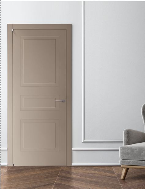 Light Brown Door Paint, Brown Interior Doors Painted, Painted Door Inside House, Light Brown Interior Doors, Color Of Doors Inside House, Room Door Colour Ideas, Interior Door Colour Ideas, Indoor Door Paint Ideas, Bedroom Door Paint Colors