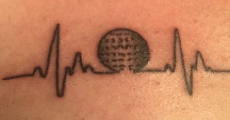 Like the idea Golf Tattoo Ideas, Golf Tattoo Ideas For Men, Golf Games For Kids, Golf Tattoo, Tattoos For Dad Memorial, Funny Golf Gifts, Hip Thigh Tattoos, Flag Tattoo, Remembrance Tattoos