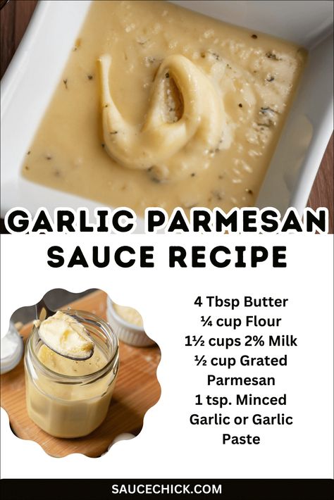 Zesty Parmesan Garlic Sauce: Flavorful Elegance" Butter Garlic Parmesan Sauce, Diy Garlic Parmesan Wing Sauce, Homemade Garlic Parmesan Sauce, Garlic Parm Sauce, Parmesan Garlic Sauce, Carne Asada Recipes Marinade, Meatballs Sauce Recipe, Parmesan Sauce Recipe, Parmesan Wing Sauce