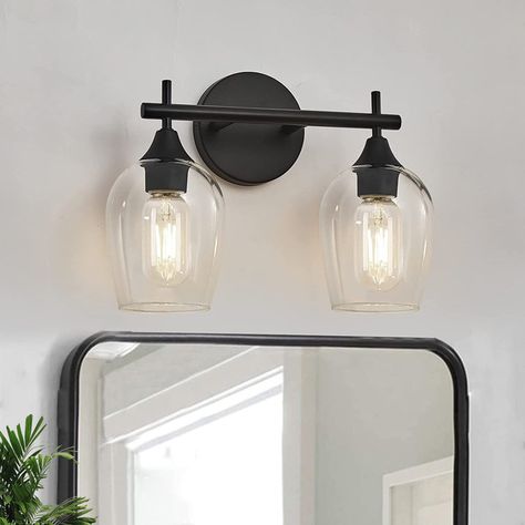 Schellsburg 2 - Light Vanity Light Modern Farmhouse Bathroom Lighting, Black Vanity Lights, Farmhouse Bathroom Light Fixtures, Farmhouse Bathroom Light, Black Bathroom Light Fixtures, Lights For Bathroom, Black Bathroom Light, Farmhouse Light, Black Vanity Bathroom