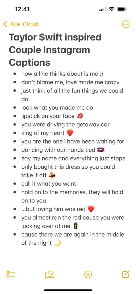 Taylor Swift Captions For Couples, Couple Captions Taylor Swift, Taylor Insta Captions, Taylor Swift Ig Captions Summer, Songs For Insta Captions, Captions For Instagram Chill, Couple Bios Instagram Ideas Lyrics, The Weekend Captions Instagram, Throwback Memories Captions Instagram