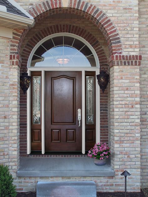 Looking for entry door companies in Cincinnati?  Talk to Windows Plus.  We offer premium ProVia exterior doors for your home. Exterior French Doors, Entry Door With Sidelights, Fiberglass Entry Doors, Exterior Tiles, Cozy Homes, French Doors Exterior, Doors Interior Modern, Wood Front Doors, Front Doors With Windows