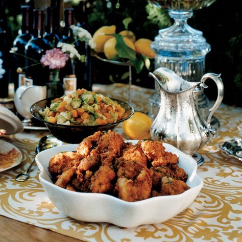 Fabulous recipes from star chef Thomas Keller include amazing lemon-brined fried chicken and elegant smoked salmon crisps. ... Brined Fried Chicken Recipe, Thomas Keller Recipes, Crisp Chicken, Everyday Dinners, Thomas Keller, Popular Dishes, Fried Chicken Recipe, Oven Fried, Oven Fried Chicken