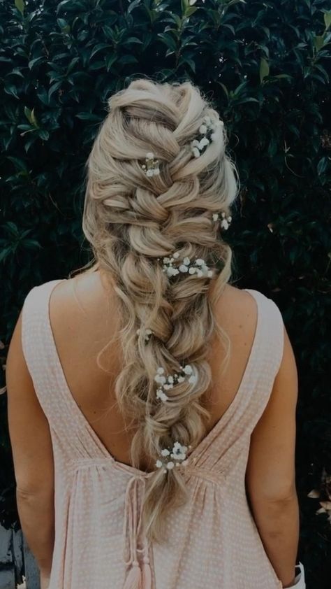 Bride Hairstyles For Long Hair, Romantic Braid, Whimsical Romantic, Hairstylist Quotes, Braid Hairstyle, Long Hair Wedding Styles, Hair Homecoming, Bridesmaid Hair Down, Homecoming Hair Down