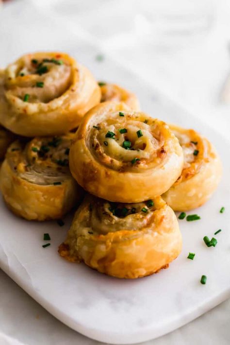 Puff Pastry Roll Ups, Turkey Cheese Roll Ups, Pastry Roll Ups, Turkey And Cheese Roll Ups, Cheese Roll Ups, Puff Pastry Pinwheels, Pastry Appetizer, Cheese Puff, Turkey Breakfast