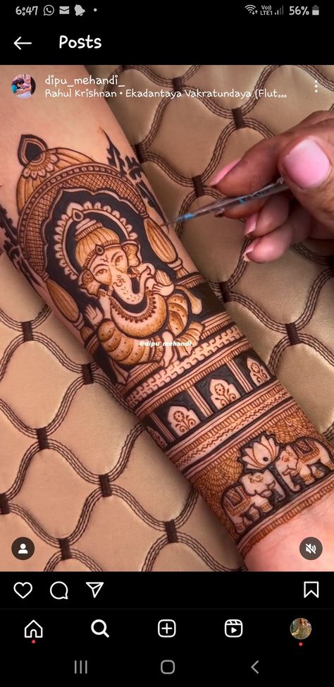 Krishna Mehndi Designs Front Hand, Temple Mehendi Designs, Figer Mehandi Design, Mehandi Portraits, Figure Mehndi Design, Portrait Mehndi, Mehndi Book, Mehandhi Designs, Temple Drawing