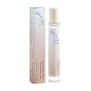 Skylar Coconut Cove Eau de Perfume - Hypoallergenic & Clean Perfume for Women & Men, Vegan & Safe for Sensitive Skin - Fruity Fresh Perfume with Notes of Bergamot, Coconut & Ambrox - (10mL /0.33 Fl oz) Clean Perfume, Fresh Perfume, Travel Size Perfume, First Perfume, Clean Fragrance, Calming Scents, Best Perfume, Signature Scent, Womens Fragrances