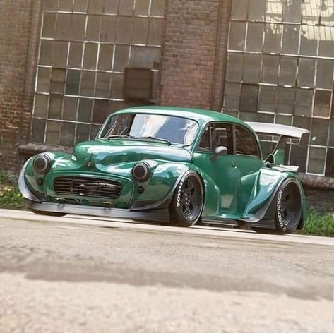 Radical Morris Minor! Morris Minor, Vw Cars, Car Projects, Us Cars, British Cars, Unique Cars, Vw Beetle, Classic Cars Muscle, Modified Cars