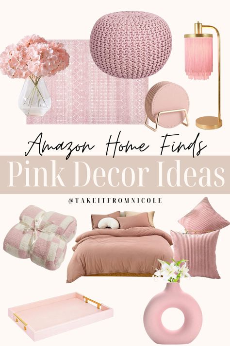 Plush Pink Bedroom Ideas, Amazon Bedroom Decor Pink, Blush Decor Bedroom, Soft Pink Room Decor, Pink Decor For Bedroom, Pink And Cream Bedroom Ideas, Blush Room Decor Bedroom Ideas, Blush Pink Bedroom Ideas For Women, Blush Apartment