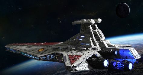 The Venator-class Star Destroyer , was one of the capital ships used extensively by the Galactic Republic during the later parts of the Clo... Star Wars Spaceships, Capital Ship, Star Wars Models, Star Wars Vehicles, Galactic Republic, Sci Fi Ships, Star Wars Empire, Star Destroyer, Star Wars Ships