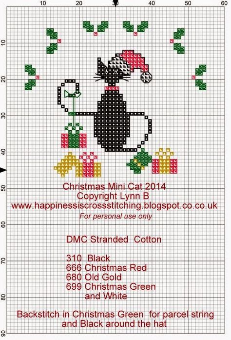 Mini Cat Cross Stitch, Cat Chart, Friday Freebie, Black Cat Cross Stitch, Autumn Cross Stitch Patterns, Cat Cross Stitches, Mini Cat, Cross Stitch Freebies, Freebie Friday