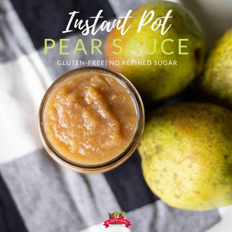 Instant Pot Pear Sauce Pear Sauce Recipe, Shed Organization Ideas, Canning Pears, Pear Sauce, Pear Butter, Popcorn Tin, Pear Puree, Pear Jam, Food Issues