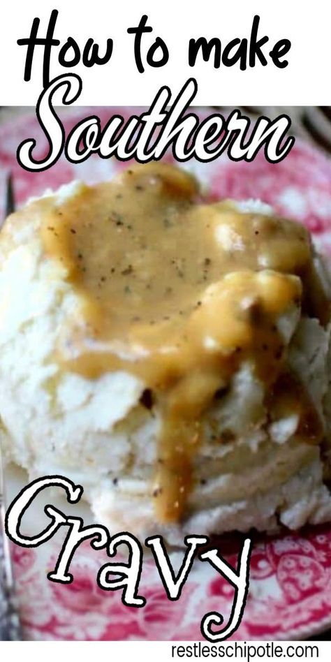 Southern Gravy Recipe, Southern Gravy, Brown Gravy Recipe Easy, Turkey Gravy Recipe Easy, Homemade Brown Gravy, Salad Skewers, Brown Gravy Recipe, Homemade Gravy Recipe, Easy Gravy Recipe