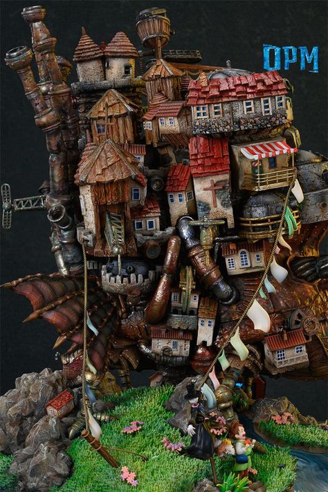 Steampunk Mechanic, Metal Robot, Cabin Art, Creation Crafts, Miniature Diy, Howls Moving Castle, Miyazaki, Anime Figures, Studio Ghibli