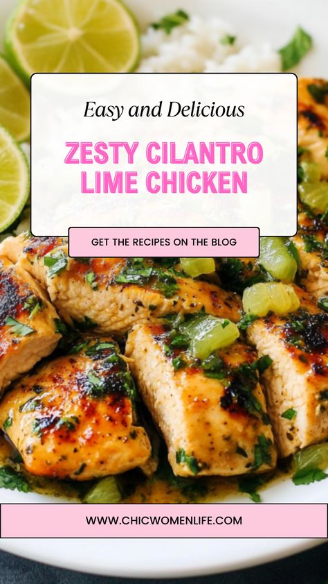 Zesty Cilantro Lime Chicken Cajun Lime Chicken, Chicken Cilantro Lime, Lime Chicken Recipes, Mango Avocado Salsa, Fresh Dishes, Cilantro Lime Chicken, Honey Lime, Coconut Rice, Green Fruit