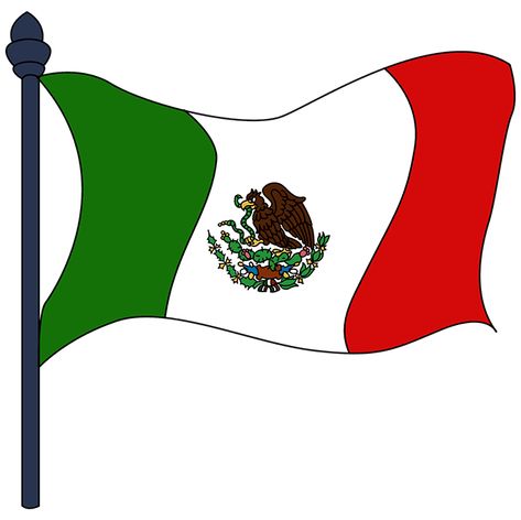 How to Draw a Mexican Flag Step 10 Easy Mexican Flag Drawing, Mexico Flag Drawing, Mexican Flag Drawing, Eagle Drawing Easy, Mexican Flag Eagle, Taco Drawing, Flag Animation, Flag Drawing, Eagle Drawing