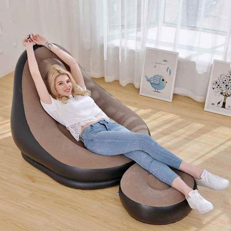 🏕️ Relax Anywhere with the Inflatable Lounge Chair! 🏕️ Looking for a comfy, portable seating option for your home or outdoor adventures? The Inflatable Air Sofa with Foot Rest has you covered! It’s perfect for living rooms, gardens, camping trips, or even as a guest chair. 🔹 Quick and easy to inflate or deflate 🔹 Lightweight and easy to move 🔹 Footrest included for ultimate relaxation 🔹 Great for travel, bedroom, or outdoor use 💸 Price: Rs 6200 🚚 COD Available: Rs 400 Get yours today at s... Blow Up Couch, Beanbag Living Room, Air Sofa Bed, Cushion Stool, Beach Sofa, Inflatable Couch, Sofa Lounger, Single Couch, Lazy Bag