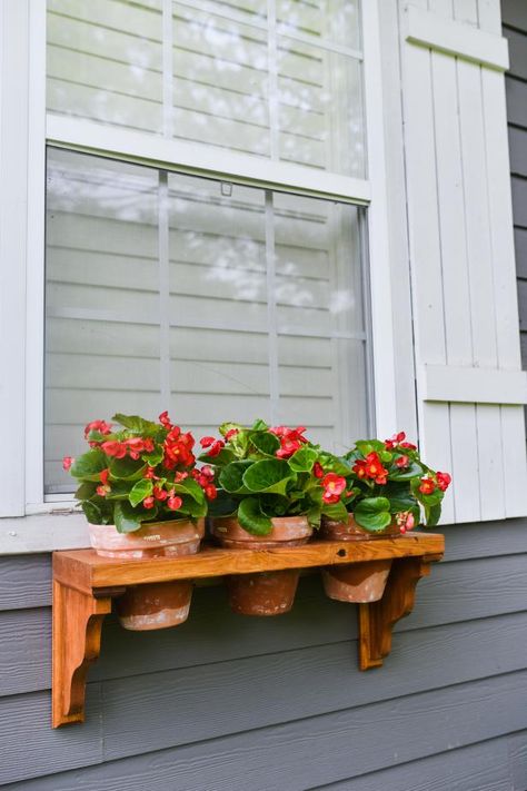 Window Box Ideas, Diy Planters Outdoor, Outdoor Planter Boxes, Summer Window, Window Box Flowers, Window Planters, Diy Planter Box, Tiered Garden, Wood Planter Box