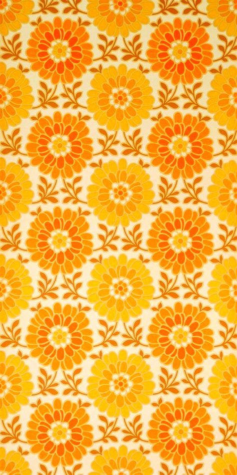 #wallaper #groovywallpaper #wallpapers #flowers #orange #yellow #pretty #aesthetic #vintage #groovy Vintage Flower Wallpaper, 60s Wallpaper, Vintage Wallpaper Patterns, Vintage Flowers Wallpaper, 다크 판타지, Hippie Wallpaper, Motif Vintage, Retro Wallpaper, Orange And Yellow