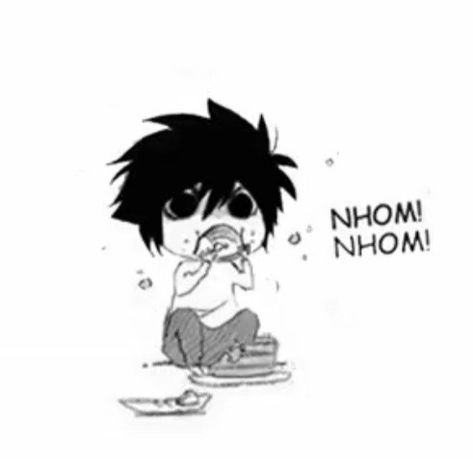 L Chibi, Deat Note, Emo Men, Like I Love You, L Lawliet, Hottest Anime Characters, When I Die, Cute Chibi, Anime Sketch