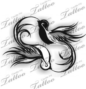 Melissa! I like this one a lot the black one is me and the white one is u ! And then we have the friend saying! That would be amazing ! Tattoo Matching Couples, Bird Tattoo Black, Swallow Bird Tattoo, Swallow Bird Tattoos, Tato Maori, Sparrow Tattoo, Infinity Tattoos, Swallow Bird, Bff Tattoos