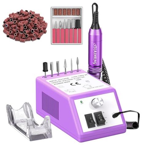 JIASHENG Professional Nail Drill, 30000rpm Electric Nail Drill Machine, Electric Nail File Drills for Acrylic Nails Kit Gel Nails Manicure Pedicure Tools, Purple Acrylic Nails Kit, Gel Nails Manicure, Extension Nails, Nail Dust Collector, Low Vibration, Nails Dip, Electric Nail Drill, Electric Nail File, Nail Drills