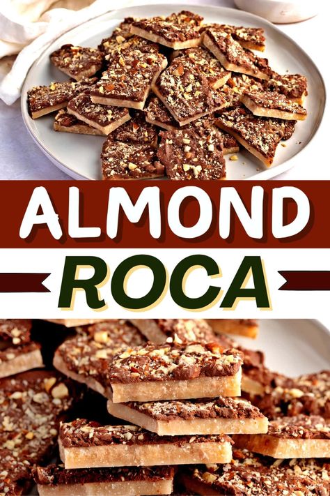 Almond Roca Almond Roca Recipe Easy, Almond Rocha, Homemade Almond Roca Recipe, Almond Roca Recipe, Roca Recipe, Truffle Recipe Christmas, Almond Roca, Truffle Recipe, Warm Chocolate