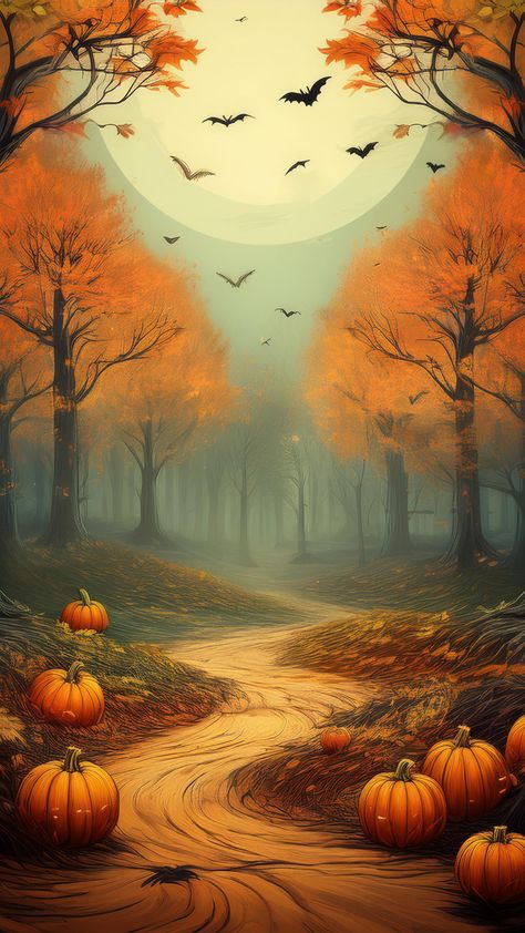 Beautiful fall wallpaper for free 1080 x 1920 Pretty Halloween Wallpaper Iphone, Samhain Wallpaper, Boho Fall Wallpaper Iphone, Fall Edits, Halloween Screensavers, Happy Halloween Wallpaper, Thanksgiving Iphone Wallpaper, Pumpkin Background, Free Fall Wallpaper