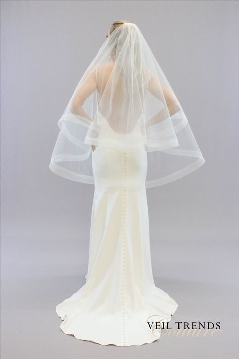 Fingertip Length Veil, Simple Veil, Layered Veil, Fingertip Veil, Veil Styles, Downtown Raleigh, Veil Accessories, Short Veil, Illusion Tulle