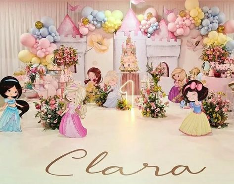 Disney Princess Theme Birthday Party, Baby Princess Party, Theme Birthday Decoration, Balloon Birthday Themes, Princess Birthday Decorations, Disney Princess Theme, Decoration For Party, Princess Birthday Party Decorations, Disney Princess Babies