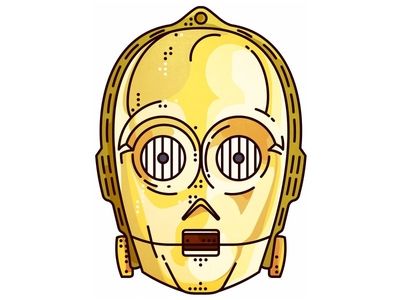 Starwars!! C-3PO!! C3po Art, Ideas De Closets, Star Wars Art Drawings, Deck Of Many Things, Star Wars Illustration, Star Wars Painting, Playful Illustration, Logo Face, Disney Valentines