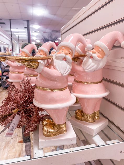 Pink Santa serving tray pink Christmas pink shopping find, pink shopping, pink finds, pink find, pink santa decoration, pink christmas decorations, pink christmas decor, pink christmas santa decor, pink homegoods christmas, pink homegoods find, pink winter, pink wonderland, pinkmas, pink xmas Pink Santa Christmas, Christmas Decor Pink And Gold, Pink Christmas Stocking, Pink Gingerbread Christmas Decor, Red And Pink Christmas Decor, Pink Xmas Decorations, Pink Christmas Decorations Diy, Pinkmas Aesthetic, Pink And Green Christmas Decor